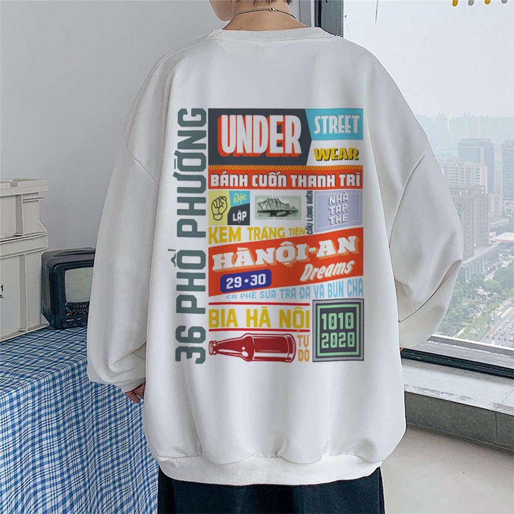 Áo Nỉ Hoodie Hà Nội nữ unisex tay dài - Áo Sweater Nữ Unisex- In Hình Local Brand under  form rộng - Hottrend 2021 | BigBuy360 - bigbuy360.vn