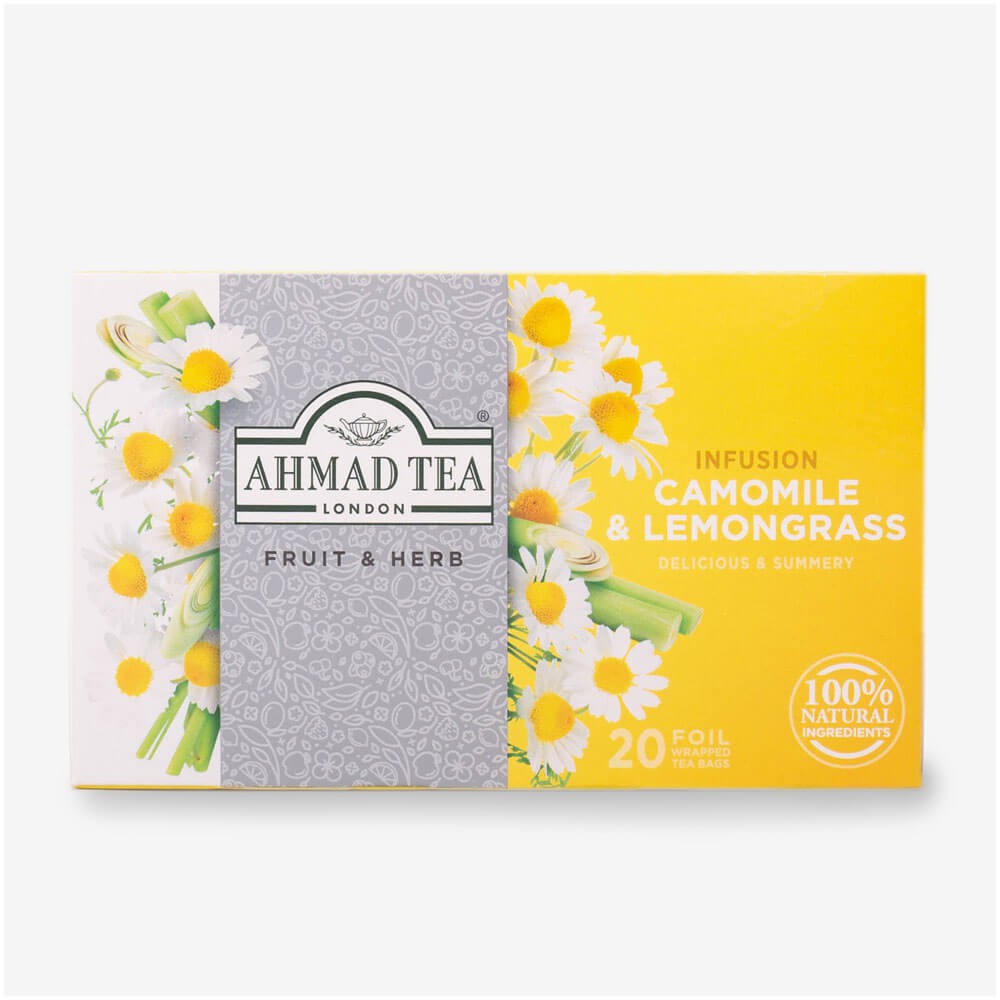 Trà thảo mộc Hoa Cúc và Sả 30g  - Ahmad Camomile & Lemongrass 30g/20bags (túi lọc có bao thiếc - 20 túi/hộp)