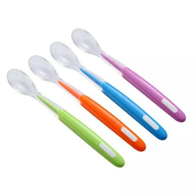 Thìa ăn dặm silicon siêu mềm muỗng bón cháo cơm cho bé loại đẹp