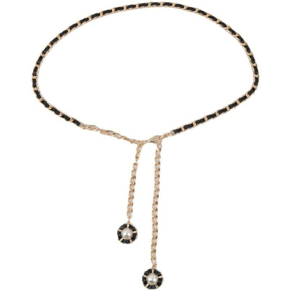 Thắt Lưng Phối Dây Xích Và Tua Rua Phong Cách Punk Thanh Lịch Mới Cho Nữ