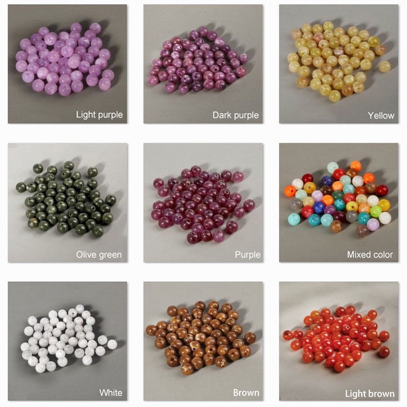 Set 30/ 50/ 100 hạt xỏ lỗ ngọc trai nhân tạo nhiều màu sắc tùy chọn dành cho làm đồ trang sức thủ công