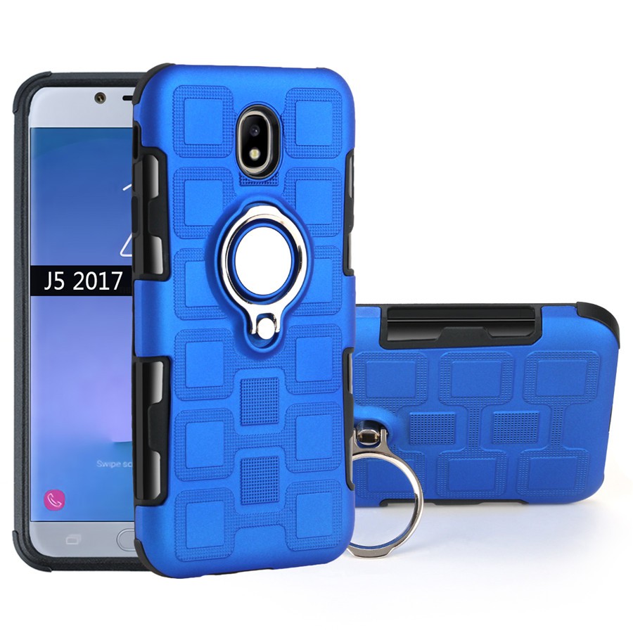 Samsung J2 Pro/J8/J6/J4 Plus 2018/J5 Pro J7 Pro 2017 Cube shape Ring mobile cell phone case