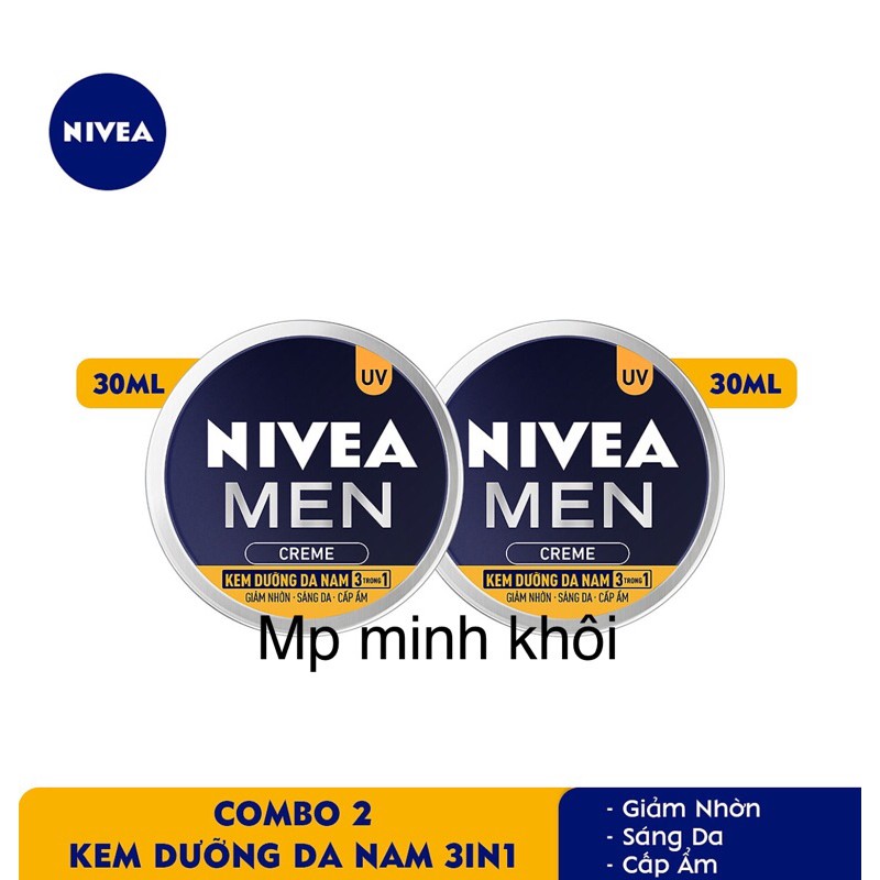 Kem dưỡng da nam NIVEA MEN creme 3in1 giảm nhờn, sáng da, cấp ẩm