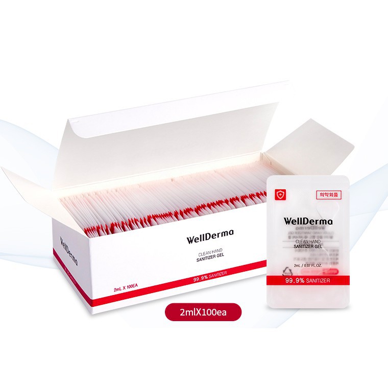 Gel rửa tay khô kháng khuẩn WellDerma Clean Hand Sanitizer Gel 2ml Hàn Quốc | BigBuy360 - bigbuy360.vn