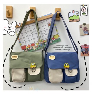 Túi đeo chéo hàn quốc vải Canvas xinh xắn [tặng 2 stiker] T105 - BaloGigo
