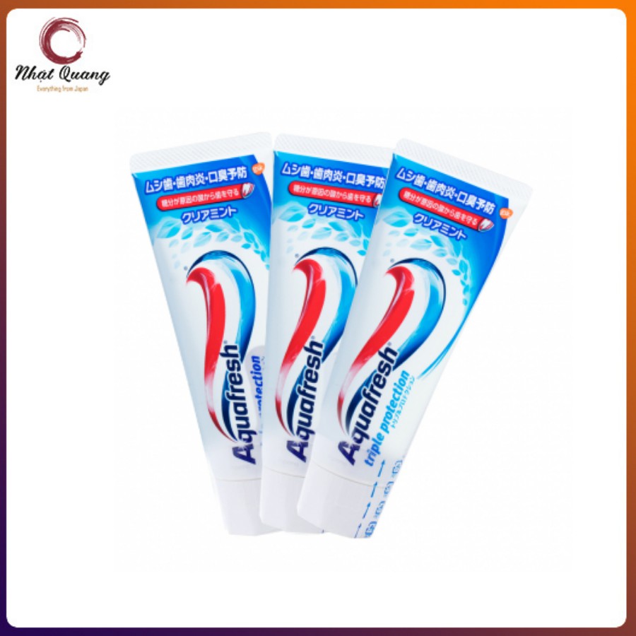 Kem đánh răng Aquafresh Triple Protection 140g hàng nội địa Nhât Bản cộng thêm 20G