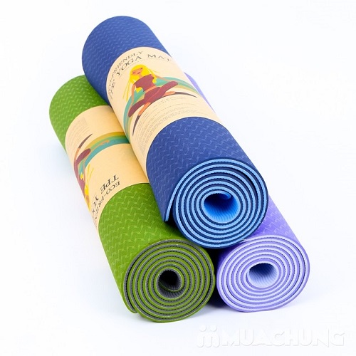 𝑻𝑨̆𝑵𝑮 𝑲𝑬̀𝑴 𝑻𝑼́𝑰 Đ𝑬𝑶 Thảm Tập Yoga 2 Lớp TPE Độ Dày Chuẩn 8mm Thảm Tập Gym Chống Trơn Trượt Và Không Thấm Mồ Hôi Cao Cấp