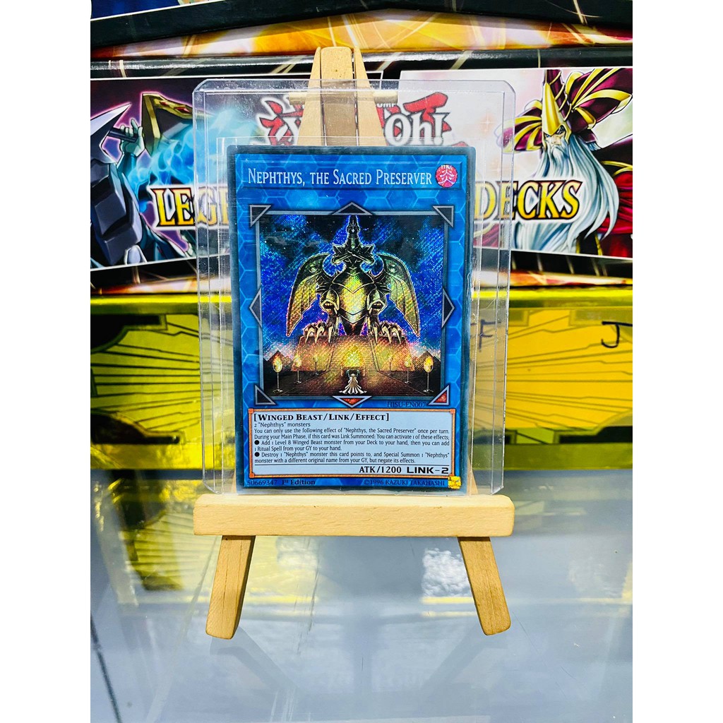 [ Dưa Hấu Yugioh ] Lá bài thẻ bài Nephthys the Sacred Preserver - Secret Rare - Tặng bọc bài nhựa bảo quản