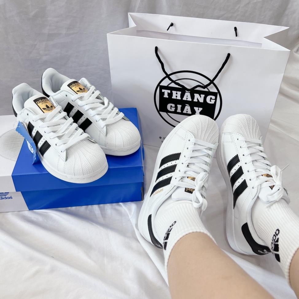Giày Thể Thao Nam Nữ Das Sò Bản Cao Cấp , Giày thể thao đế độn Super Star 3 sọc mũi sò full box - shopthanggiay