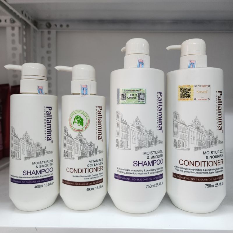 DẦU GỘI XẢ SIÊU MỀM MƯỢT PALLAMINA COLLAGEN KERATIN 1000ml