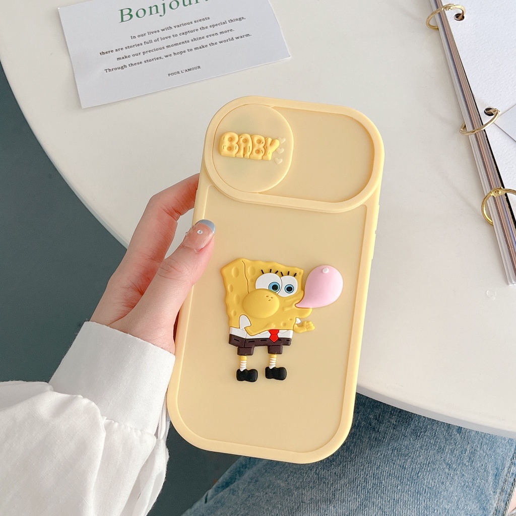 Ốp Điện Thoại Dẻo Họa Tiết Hoạt Hình SpongeBob Cho iPhone 14 / 13 / 12PRO MAX / 11 / 13PRO MAX