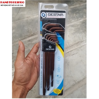 Bộ lục giác đầu bông dài 9 chi tiết Gestar 666-096