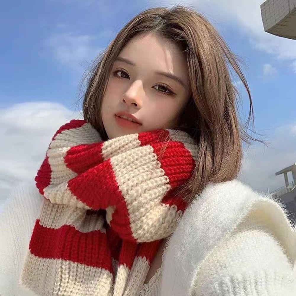 Khăn Choàng Cổ Dày Dặn Mềm Mại Phong Cách Vintage Dành Cho Nữ