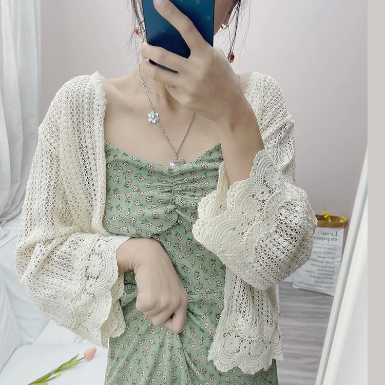 Áo Khoác Cardigan Dệt Kim Mỏng Dáng Rộng Chống Nắng Thời Trang Xuân Hè 2022 Mới