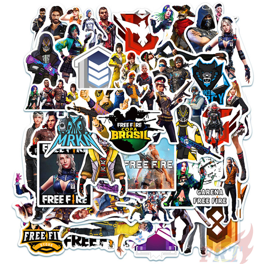50 Cái / Bộ ❉ Nhãn freefire ❉ Trò chơi di động free fire diy fashion hành lý máy tính xách tay đề can ván trượt doodle stickers
