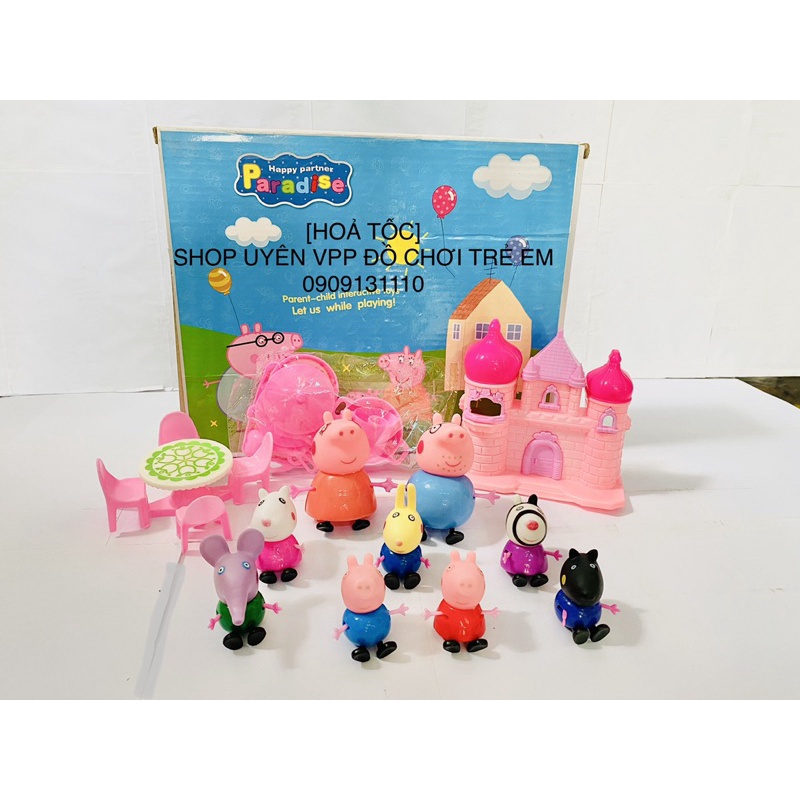 HỘP ĐỒ CHƠI GIA ĐÌNH HEO PEPPA PIG VÀ NHỮNG NGƯỜI BẠN