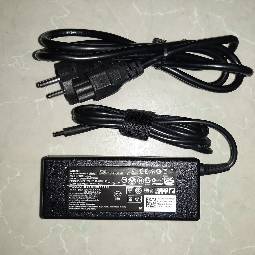 Sạc laptop Dell Chân kim nhỏ 19.5V-2.31A/ 19.5V-3.34A/ 19.5V-4.62A ( Đầu sạc hình tròn nhỏ có kim ở giữa)