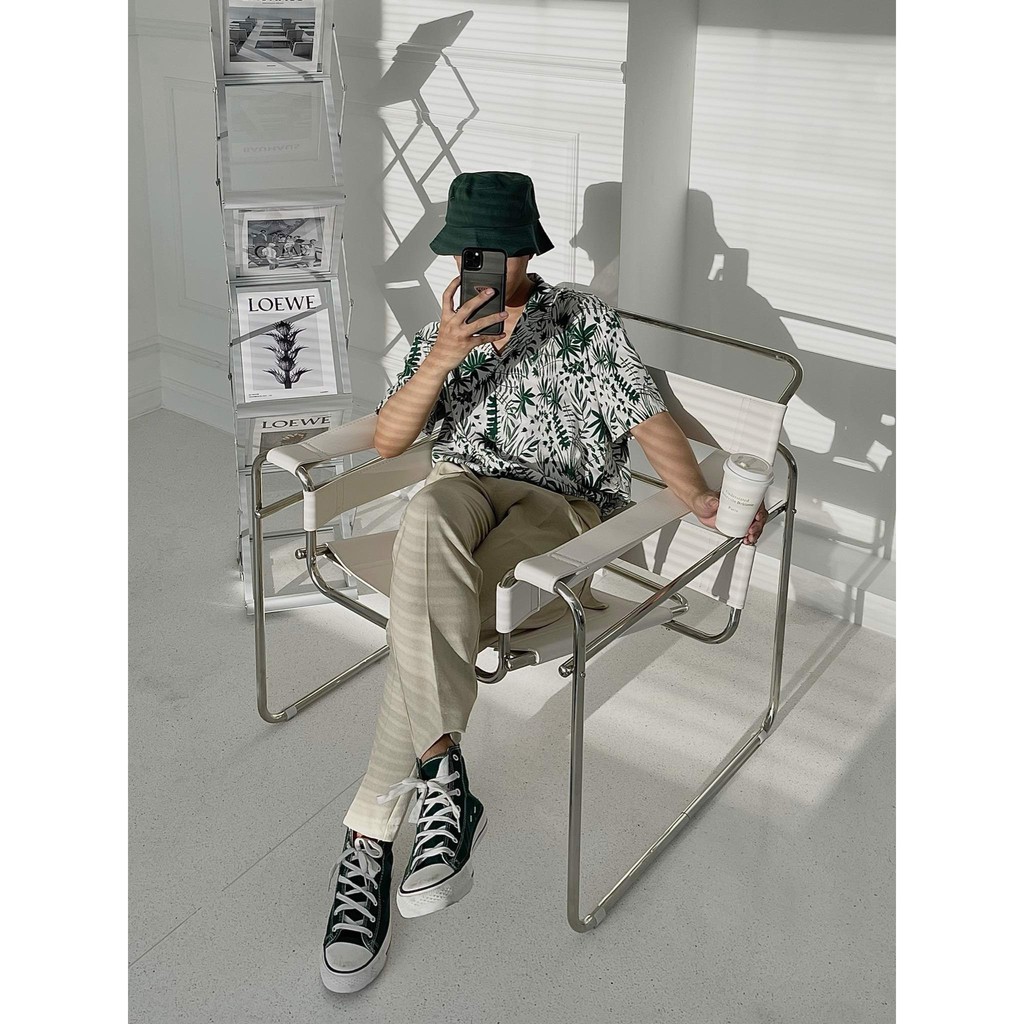 BLANKESPACE Quần Ống Côn Elio Beige Pants Vải Cotton Sợi Chéo Đứng Form Thời Trang Nam Nữ Unisex