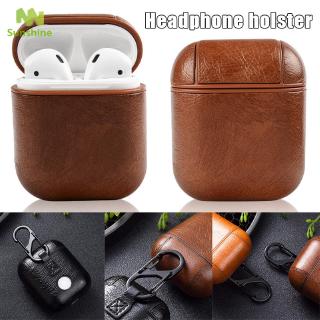 Vỏ bảo vệ hộp sạc tai nghe Airpods 1/2 bằng da PU chất lượng cao