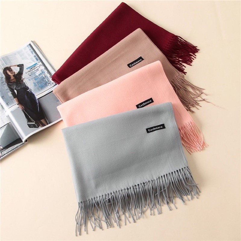 Khăn len choàng cổ nam nữ, khăn quàng cổ CASHMERE chất liệu len dạ mềm mịn quảng châu,ấm áp