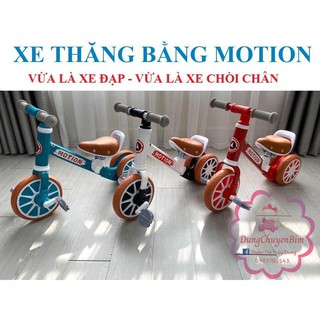 Xe chòi chân kết hợp xe đạp motion, yên da