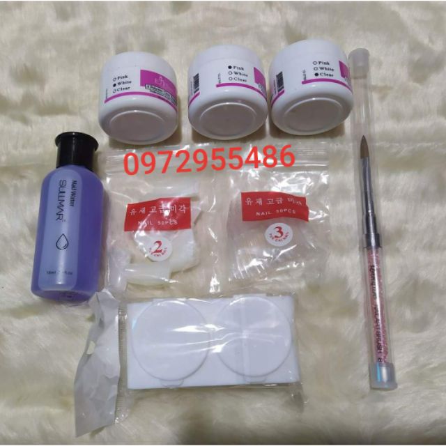 Combo đồ đắp móng bột cho học viên, đi làm