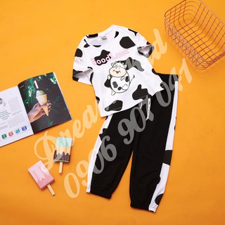 Bộ bò sữa Goodluck thun cotton 100% dành cho bé gái từ 15 kg - 43 kg