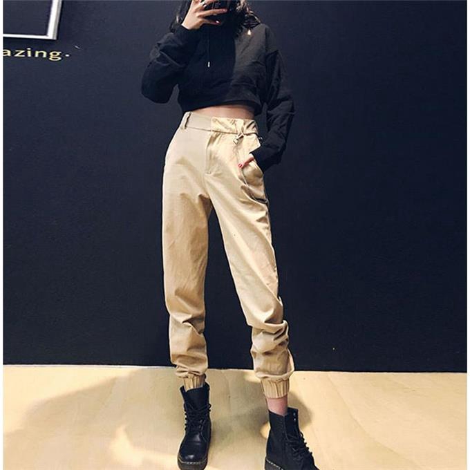 Quần ống rộng lưng cao kiểu dáng đơn giản theo phong cách Hàn Quốc | BigBuy360 - bigbuy360.vn