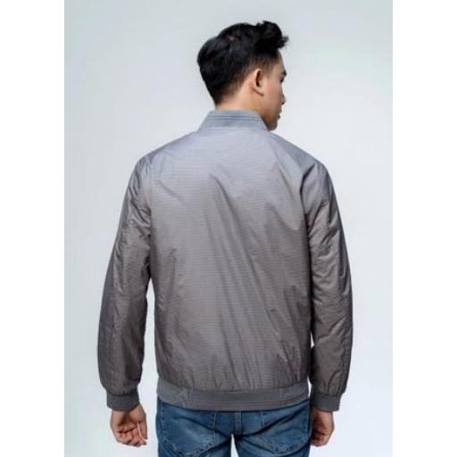 Áo khoác nhẹ nam OWEN JK61025 Jacket gió nam 2 lớp Màu Xám Kẻ Caro Trắng Vải Polyester dáng Dáng Regular fit