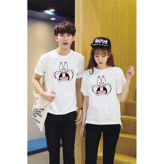 Áo đôi hình thỏ ngộ nghĩnh, vải thun đẹp