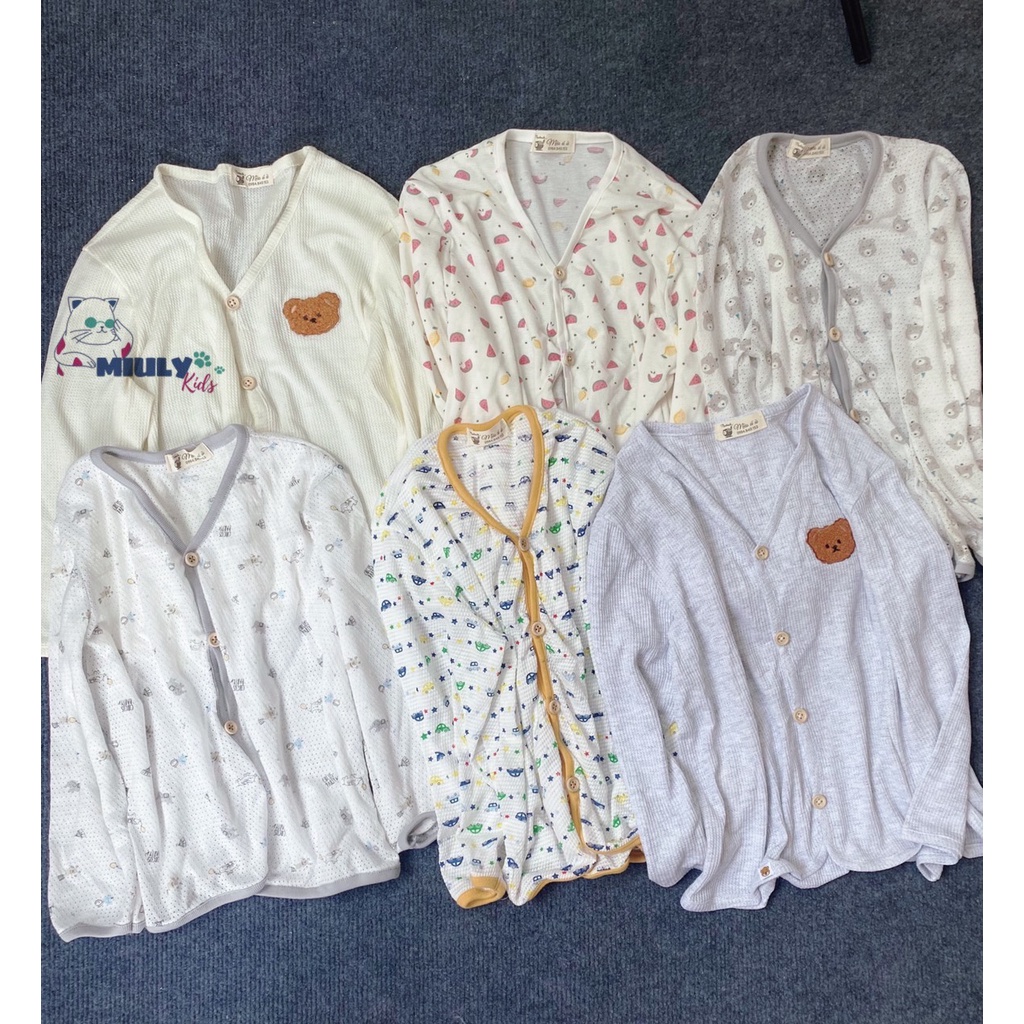 Áo Khoác Cardigan Mỏng Chống Nắng, Chống Muỗi Bằng Vải cotton thông hơi và cotton waffle Thời Trang Mùa Hè Cho Bé