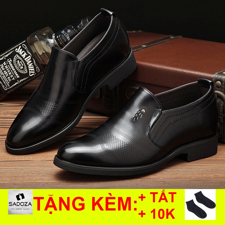 Giày Lười Nam Tăng Chiều Cao - FREESHIP - Giày Nam Cao Cấp Quý Phái GD45