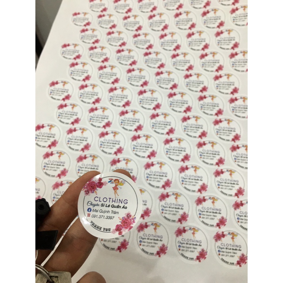 [tem giấy] In tem nhãn A3 theo yêu cầu số lượng ít giá tại xưởng