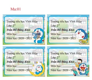 Nhãn vở cho BÉ TRAI