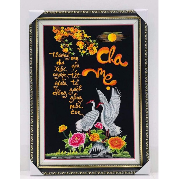Tranh cha mẹ thêu