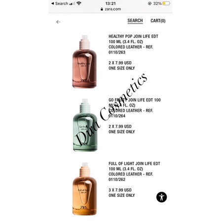 Nước hoa Zara Perfumes