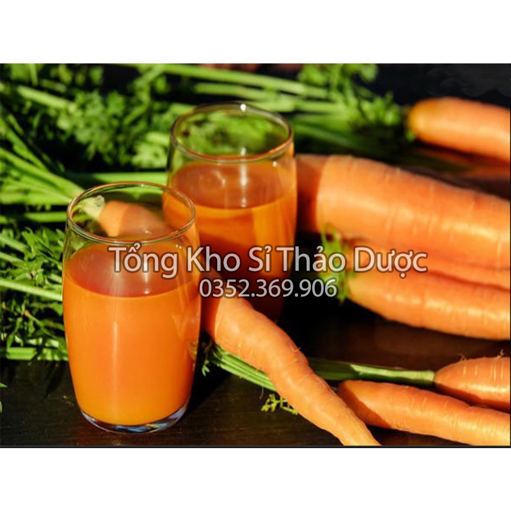 Bột cà rốt sấy lạnh nguyên chất 500g (Bột ăn dạm, tạo màu, giúp bổ mắt,giàu vitamin A)