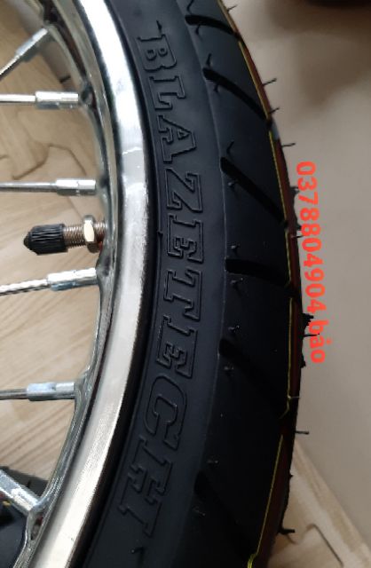 Bánh căm WINNER căm đùm mạ crom niềng union trước 1.4 sau 1.6 full vỏ ruột BLAZETECH như hình gắn như zin