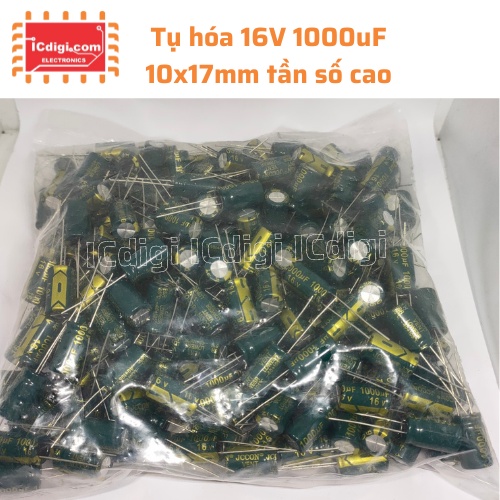 Tụ hóa 16v 1000uF 10x17mm tần số cao