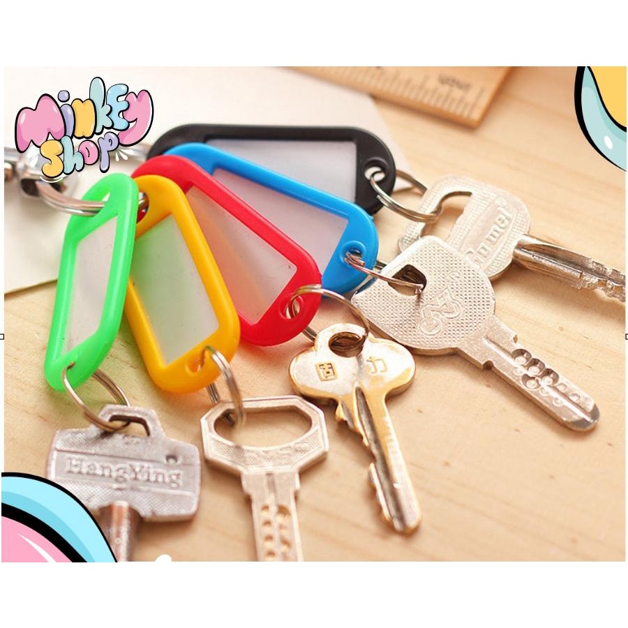 Móc Khóa Thẻ Từ Siêu Rẻ Để Treo Chìa Khóa Ghi Nhớ Hành Lý, Vali Phân Loại Sản Phẩm Có khoen đẹo 02MKTT -Minkey