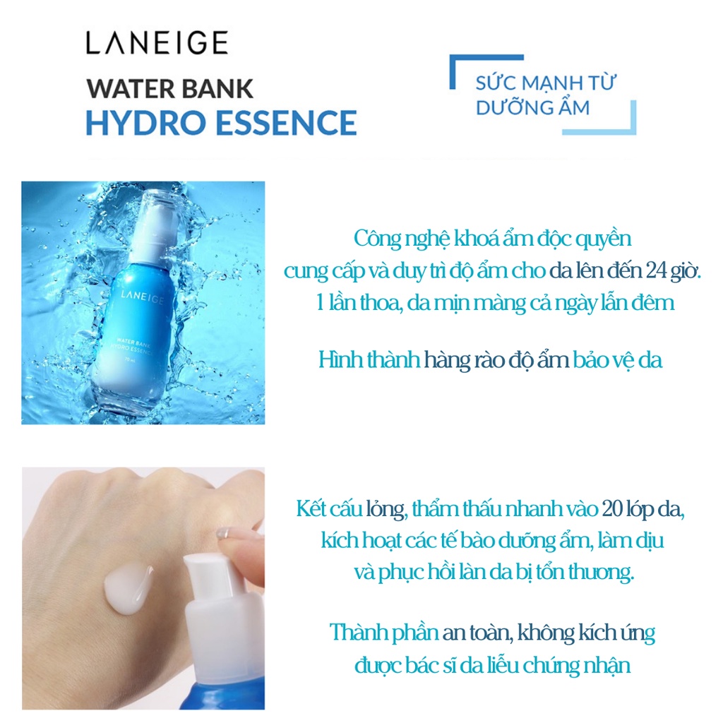Tinh chất dưỡng ẩm Laneige Water Bank Hydro Essence 30ml | BigBuy360 - bigbuy360.vn