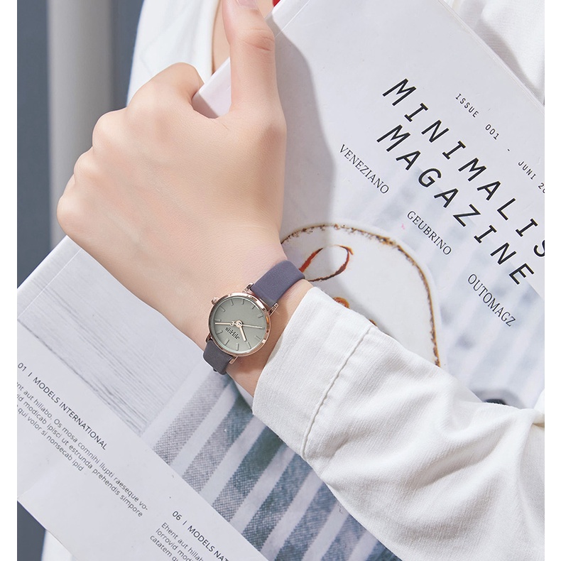 Đồng Hồ Quartz Julius Mặt Tròn Thiết Kế Đơn Giản Tinh Tế Thời Trang Xuân Hè Cho Nữ 963