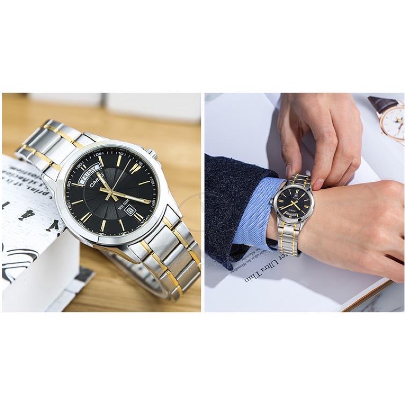 Đồng hồ nam dây kim loại Casio chính hãng Anh Khuê MTP-1381G-1AVDF