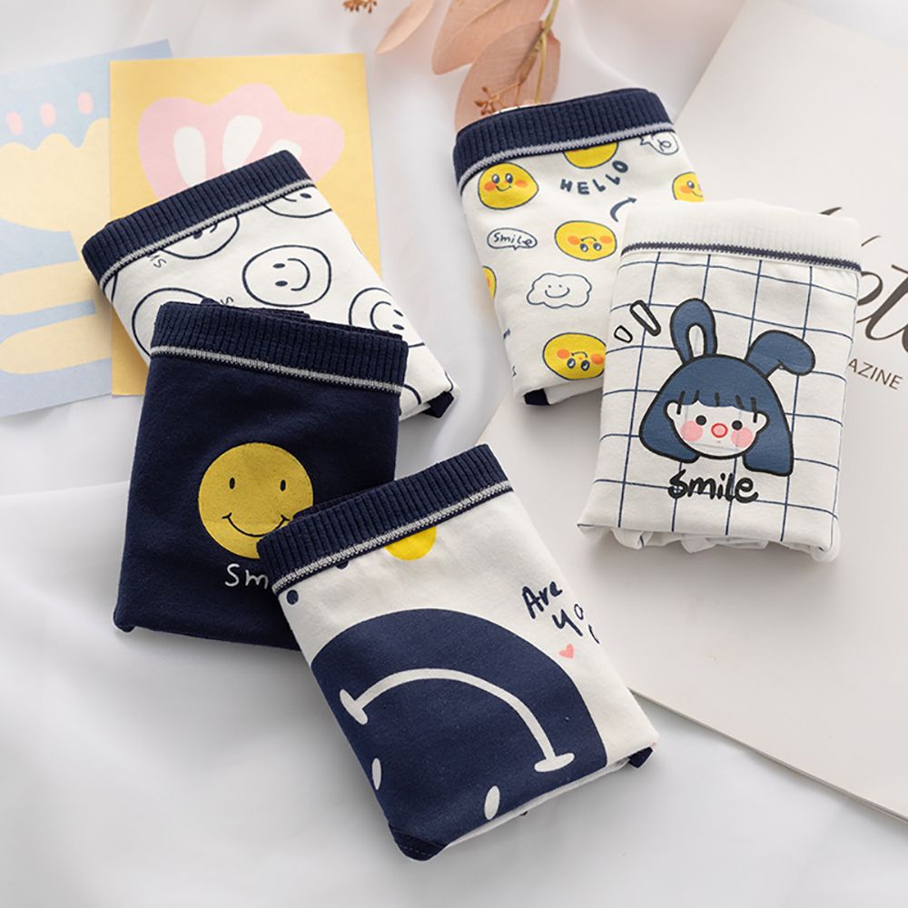 Quần lót họa tiết mặt cười dễ thương thoải mái cho nữ