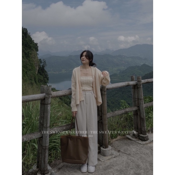 (Ảnh thật) Set áo khoác cardigan kèm áo quây len thừng the.sweaterweather TSW | BigBuy360 - bigbuy360.vn