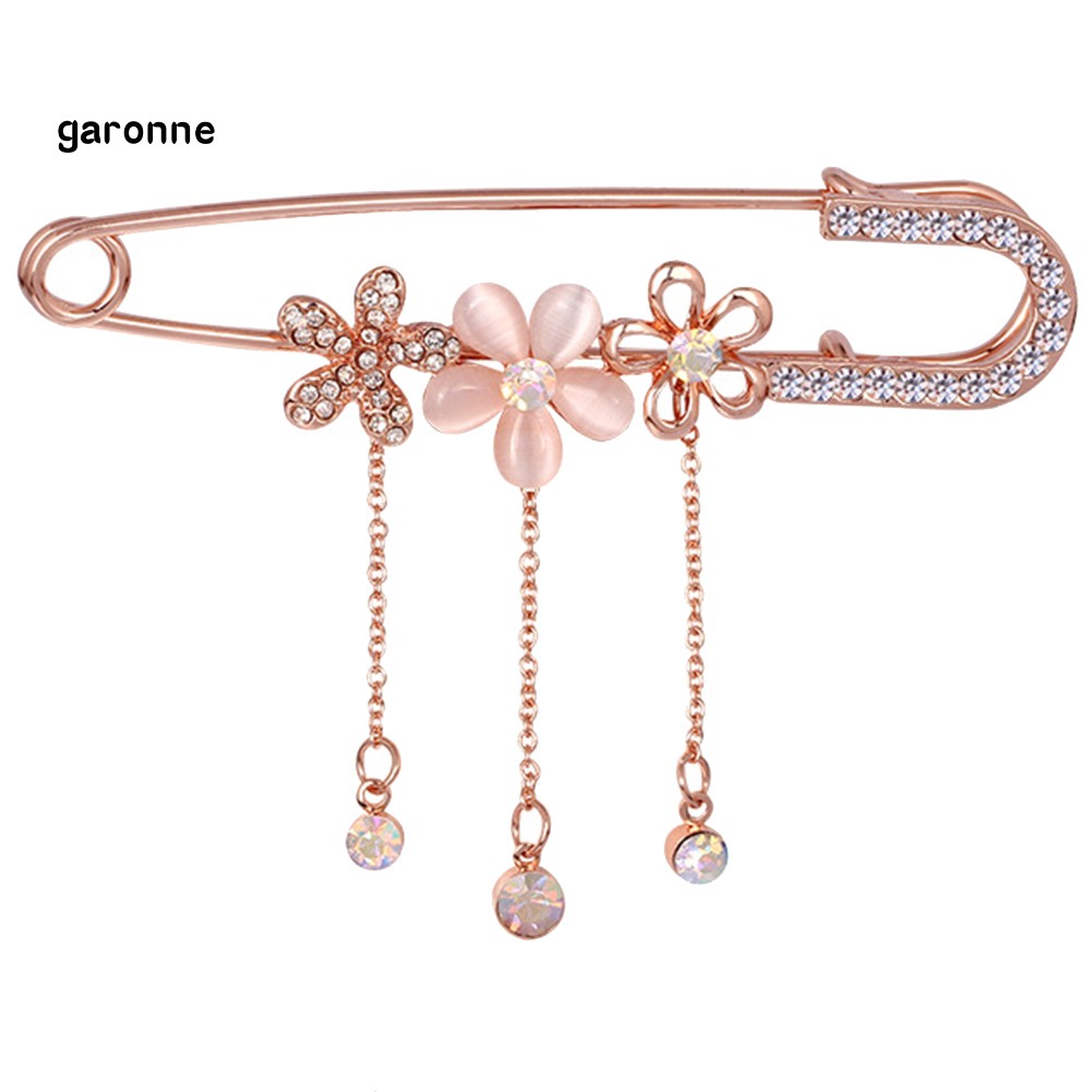 Ghim cài áo hình hoa đính đá sang trọng cho nữ
