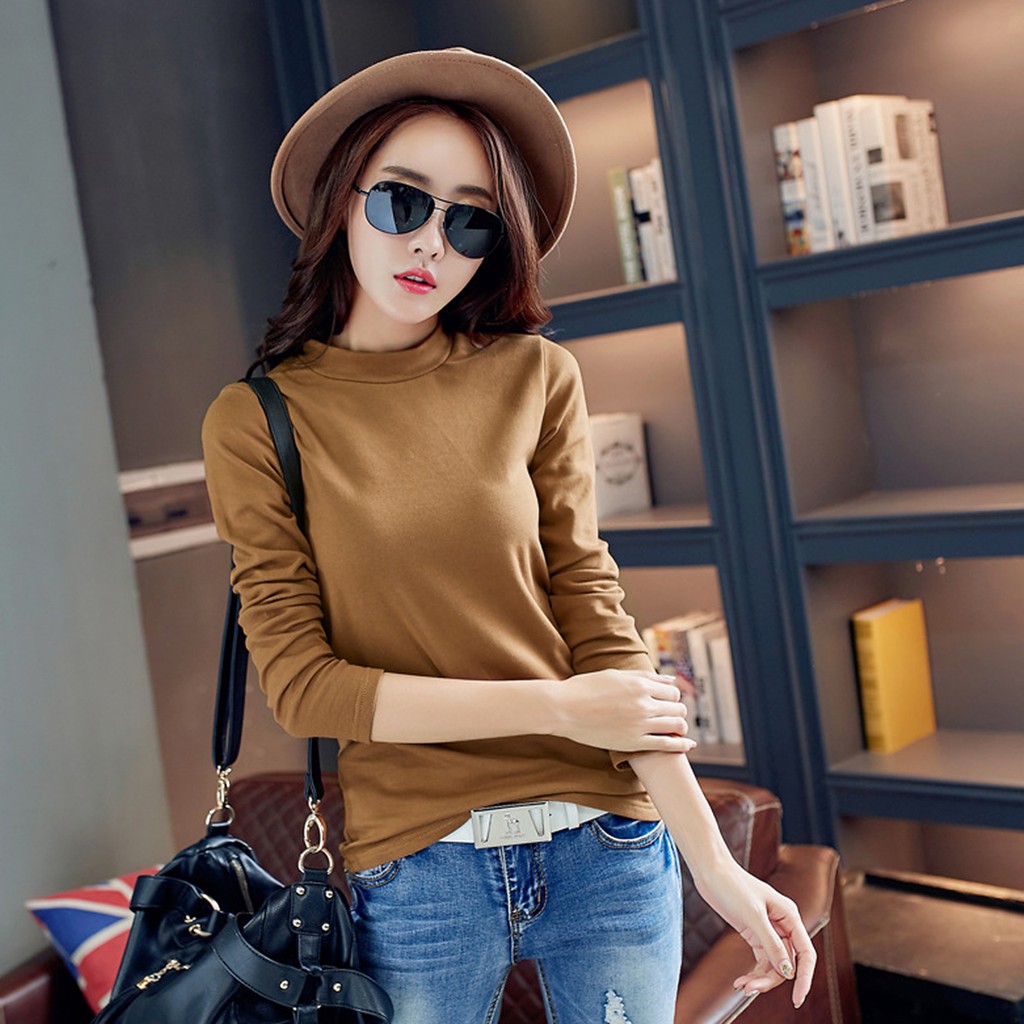 Áo Giữ Nhiệt Nữ - Cổ 3 Phân - Mặt Trong Lót Nỉ- Nikendo NN1
