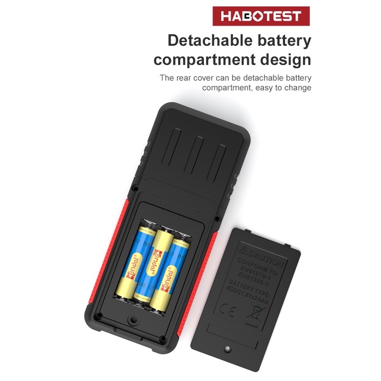 Nhiệt Kế Điện Tử Cầm Tay Màn Hình LCD Kèm Bóng Đèn Ướt