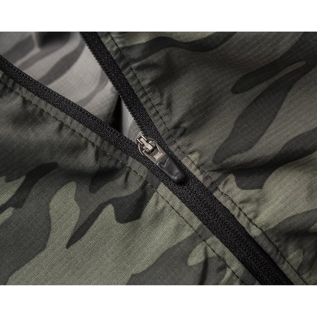 [CHÍNH_HÃNG] ÁO KHOÁC NIKE ESSENTIAL PRINTED CAMO RUNNING JACKET - XANH RÊU