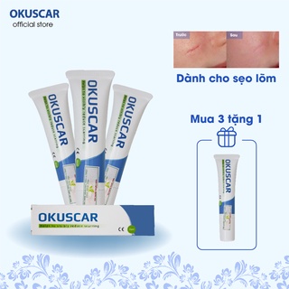 Kem làm mờ sẹo lõm OKUSCAR, kem bôi sẹo lõm, kem bôi mờ sẹo lõm tuýp 15ml